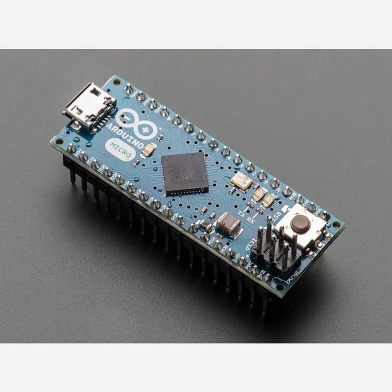Arduino Micro с разъемами — 5 В, 16 МГц — (ATmega32u4 — в сборе)