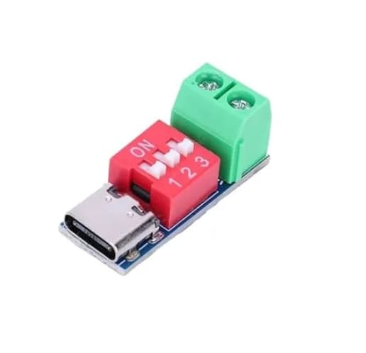 Плата адаптера подачи питания USB-C 5 В, 9 В, 12 В, 15 В или 20 В