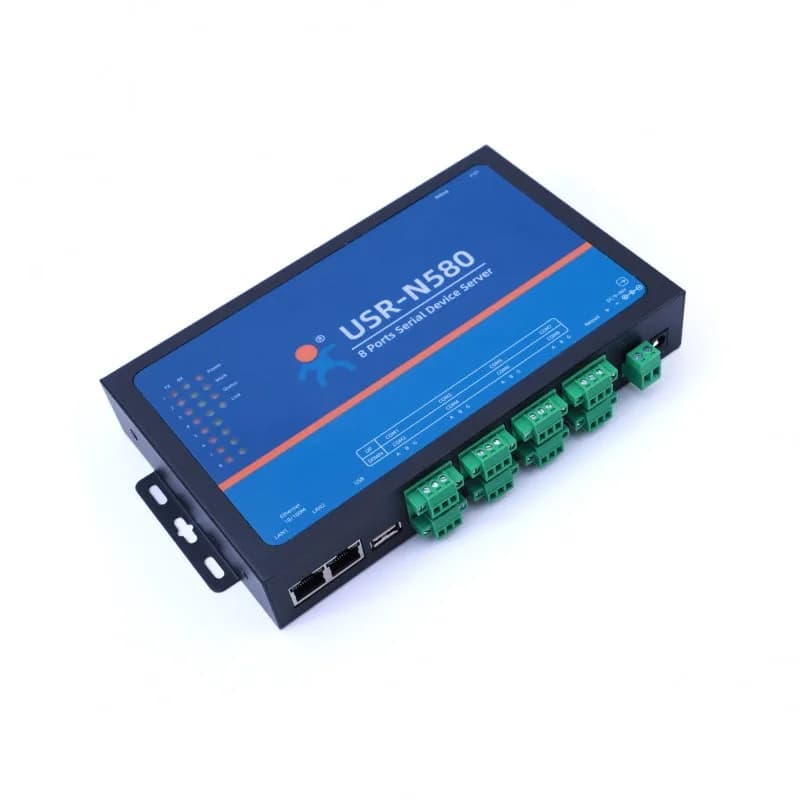 USR-N580 Промышленный 8-портовый преобразователь RS485 или Ethernet