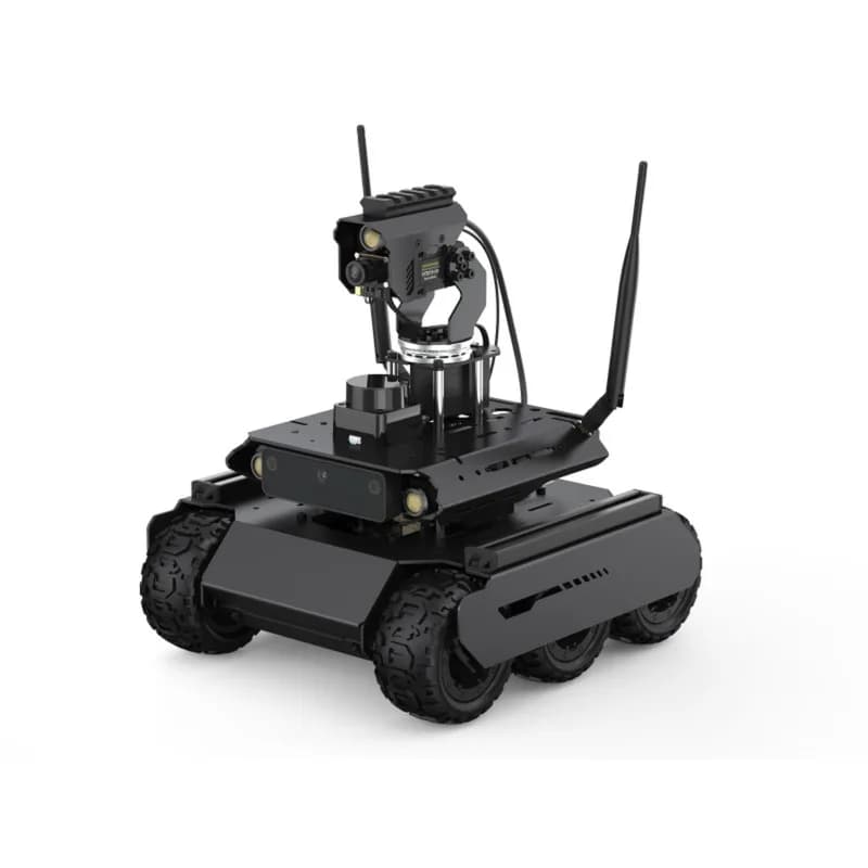 Waveshare UGV Rover ROS 2 с открытым исходным кодом, 6-колесный робот с полным приводом и искусственным интеллектом с открытым исходным кодом, с комплектом Jetson Orin Nano 4 ГБ, двумя контроллерами, гибким всенаправленным поворотом на 360°