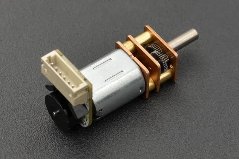Мотор-редуктор Micro Metal с энкодером - 6 В, 105 об/мин, 150:1
