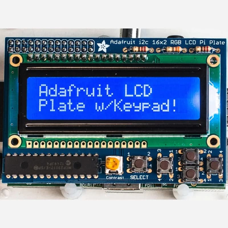 Комплект Adafruit BlueWhite 16x2 с ЖК-дисплеем и клавиатурой для Raspberry Pi
