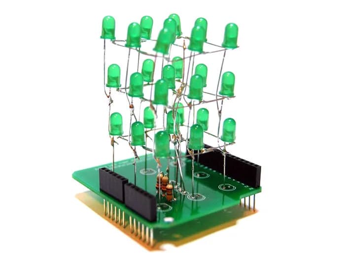 3x3x3 Светодиодный куб Arduino Shield