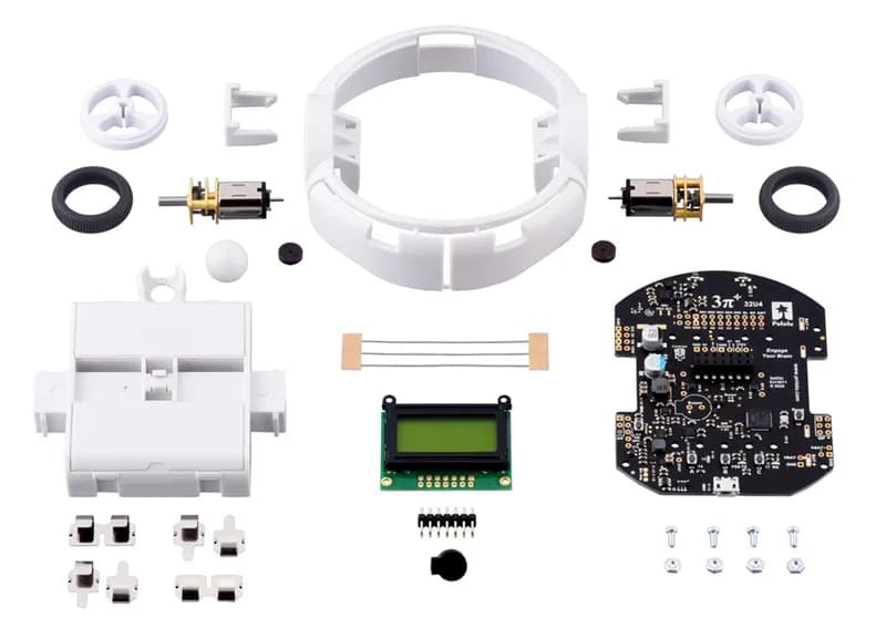 Комплект робота 3pi+ 32U4 с двигателями низкого давления 75:1 (комплект Turtle Edition)