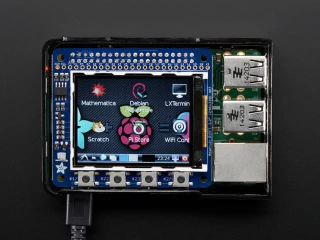 Мини-комплект Adafruit PiTFT 2,2 дюйма HAT — 320x240 2,2 дюйма TFT — без сенсорного экрана