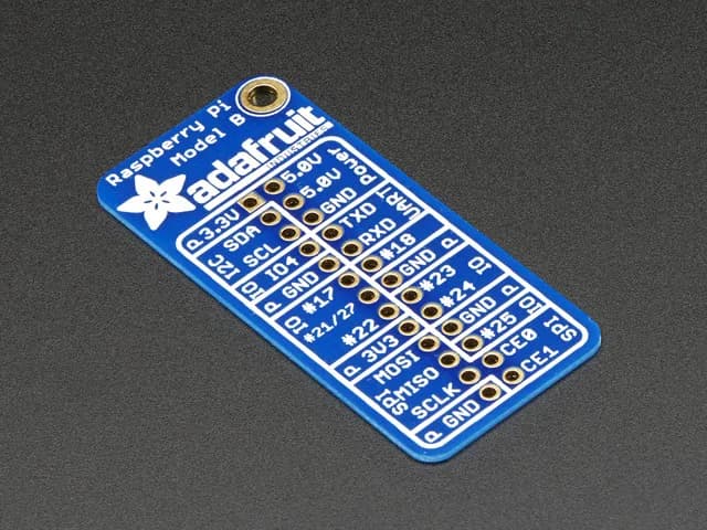 Справочная карта Adafruit GPIO для Raspberry Pi Model B