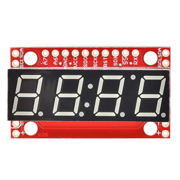 7-сегментный последовательный дисплей SparkFun — синий