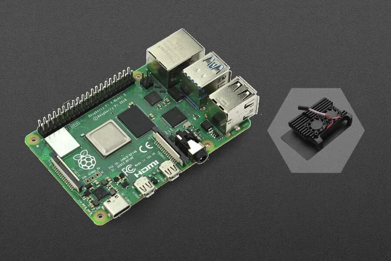 Raspberry Pi 4 Model B — 8 ГБ в металлическом корпусе (два вентилятора)