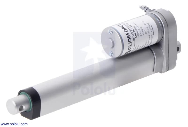 Glideforce GF23-120506-1-65 Высокоскоростной линейный привод LD: 12 кгс, ход 6 дюймов (полезный 5,9 дюйма), 3,3 дюйма/с, 12 В