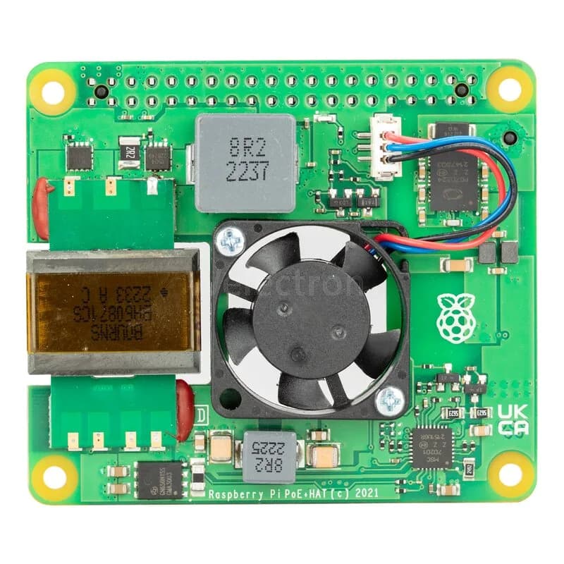 ШЛЯПА Raspberry Pi® PoE+ (совместима с Raspberry Pi 4B / 3B+)