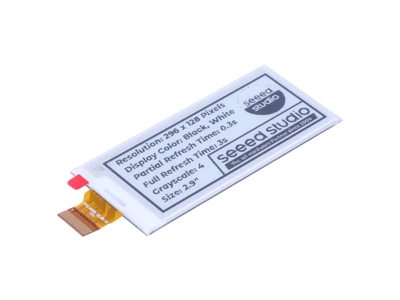 2,9-дюймовый монохромный дисплей eInk/ePaper с разрешением 296x128 пикселей, интерфейс SPI, поддержка XIAO/Arduino/STM32