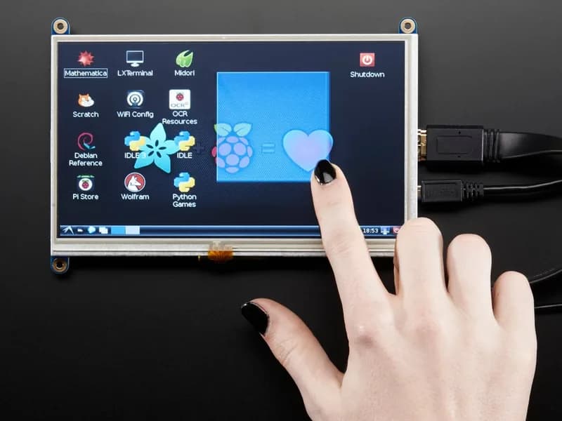 Рюкзак с дисплеем HDMI 7 дюймов, 800x480 и сенсорным экраном