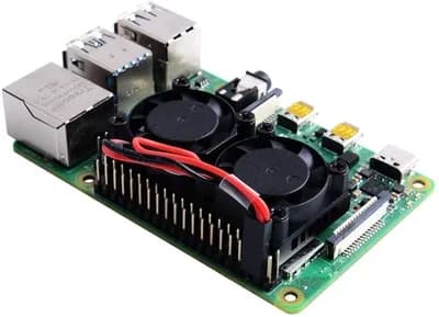 Двойной вентилятор Raspberry Pi с радиатором
