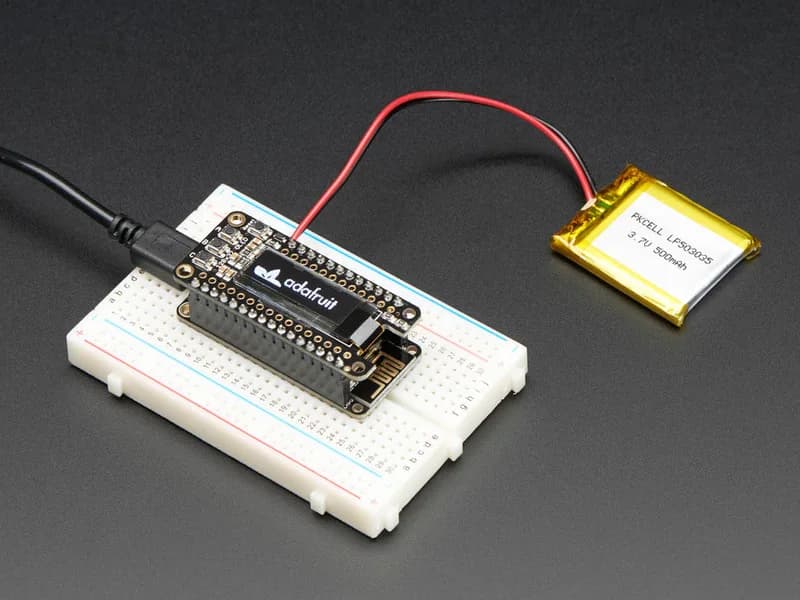 FeatherWing OLED — надстройка OLED 128x32 для всех перьевых плат