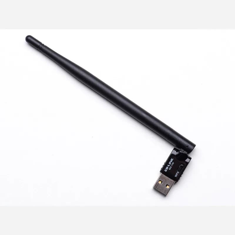 USB WiFi (802.11b/g/n) модуль с антенной для Raspberry Pi
Миниатюрный WiFi-модуль