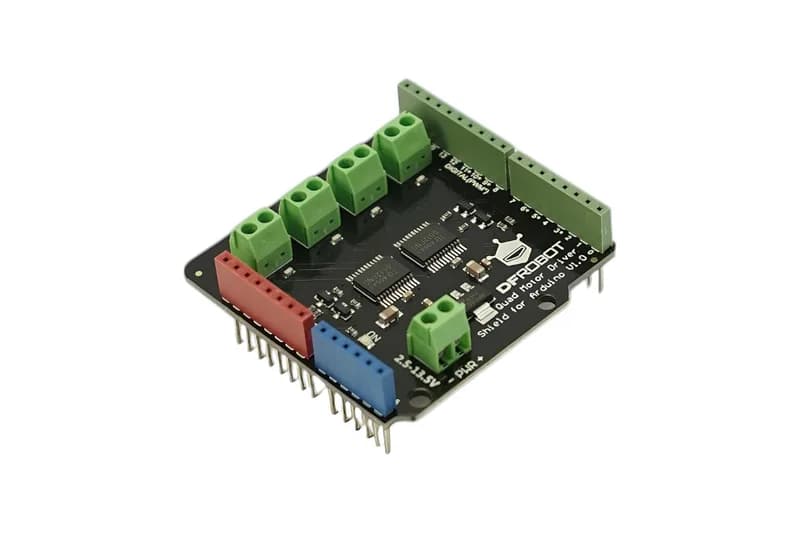 Легко управляйте четырьмя двигателями с помощью Arduino Shield TB6612FNG!