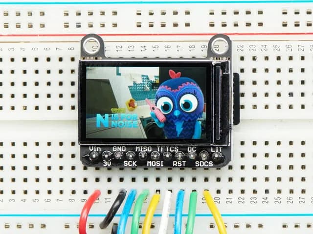 Adafruit 1,14 дюйма, 240 x 135, цветной TFT-дисплей + разъем для карты MicroSD