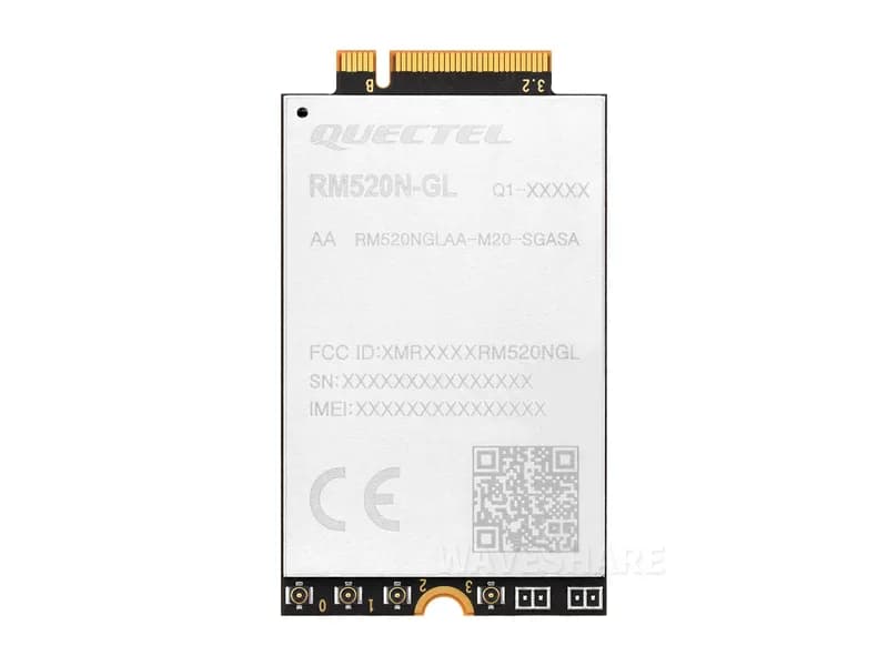 Quectel RM520N-GL Модуль IoT 5G Global Band, модуль 5G Sub-6G, форм-фактор M.2 со спецификациями 3GPP 5G Release 16