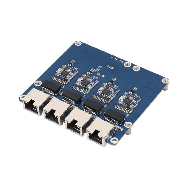 PCIe TO 4-Ch Gigabit/2,5G ETH (B) для Raspberry Pi 5, поддерживает ОС Raspberry Pi, без драйверов, Plug And Play
Плата